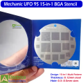 Universal BGA Reballing Stencil Mechanic UFO 95 15-in-1 / RELIFE RL-044 16-in-1 / KOOCU 16-in-1 IC Repair Template 0.3–0.5mm by Electrica. 