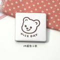 Manufacturers supply cute cartoon double-sided folding portable small mirror carry-on bag treasure cosmetic mirror LOGO pattern. 