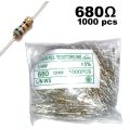 680 Ohm 1/4 watt Resistor Pack -1000 Resistors. 
