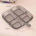 Divided Plate for Healthy Eating Easy-to-clean Divided Plate with Four Compartments Reusable Food Plate for Home Kitchen Sauce Dish Included Ideal for Southeast Asian Buyers Safe Material Food Tray. 