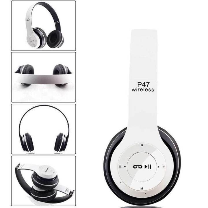 Bluetooth Wireless Stereo Headset Outdoor Sports Subwoofer . Headphones for Air-Pods Max Wireless Over-Ear Headphones and  Original High Quality  Wireless Headphones with Bluetooth & SD Card Support .Bluetooth connectivity for seamless pairing