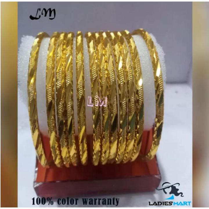 Golden Alloy 12 Piece Bangles For Women /GIRLS/JEWELLERY