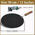 Tawa Non stick 12 inches 13 inches 14 inches Non Stick Tawa Wood Handle for Chapatti & Dossa Naan Bread  Nonstick fry Pan Roti Tava Non-Stick Cookware set Paratha Pan Baking Disk Wooden Handle Long Usage Durable Quality Tawa for Roti 30cm 32cm 34cm. 