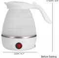 Foldable Silicone food Grade Travel Electric Kettle 5 min Fast Boiling Collapsible Teapot 600 ml. 