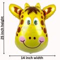 JUNGLE THEME FOIL BALLOONS - GIRAFFE FOIL BALLOON - 25 INCH GIRAFFE BALLOON. 