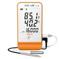 Elitech GSP-6 Digital Temperature and Humidity Data Logger Detachable Dual Probes -40℉ to 158℉ Audio Alarm Max/Min Value Display. 