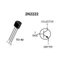 Pack of 10 - 2N2222 NPN Transistor 60V 0.8A. 
