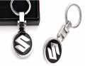 Heavy Metal Suzuki Key Chain Key Ring Keychain (Silver, Black). 