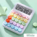 SF 12 Digits Candy Style of Calculator Large Display Mechanical Round Button Study Student Office Fashion Stationery. 