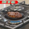 SMOKELESS STOVE TOP GRILL PLATE Indoor Barbecue Grill for kitchen stove, BBQ / BAR B Q Portable Grill And stove cook top. 
