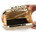 Handmade diamond crown banquet wedding evening clutch. 