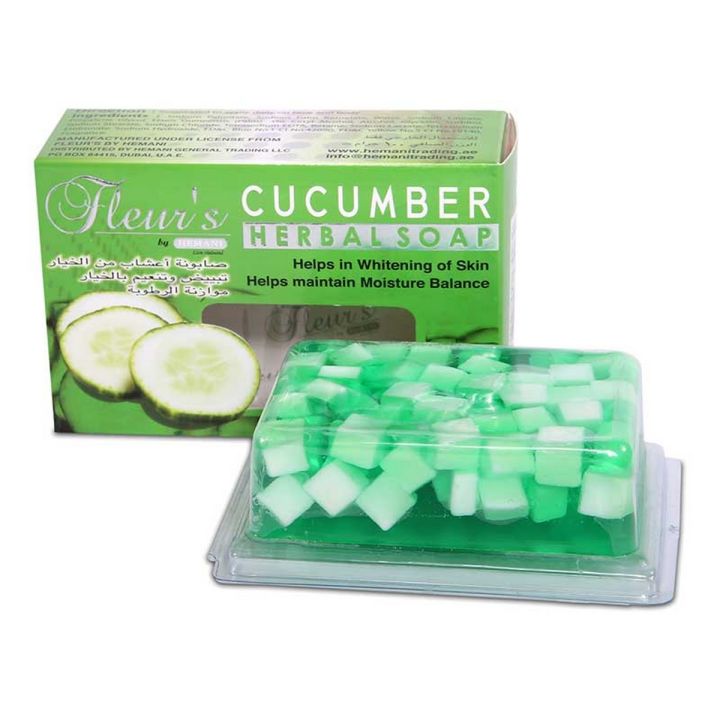𝗛𝗘𝗠𝗔𝗡𝗜 𝗟𝗜𝗩𝗘 𝗡𝗔𝗧𝗨𝗥𝗔𝗟 - CUCUMBER CHUNK SOAP 100GM
