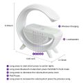 Wireless Charging Speaker with G-Shaped Design, Bluetooth MP3 Player, and LED Lights - Multi-Functional Speaker with Built-In Wireless Charger, Dynamic Lighting Effects, and High-Quality Sound - Ideal for Home, Office, and On-the-Go Entertainment. 
