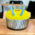 2 layer steel lunch box. 