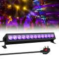 GLIME UV LED DJ Light Bar 36W Ultraviolet Black Light 12 LEDs 360° Adjustable Wall Lights for DJ Stage Lighting Glow Party light, Body Paint Halloween special light imported stock. 