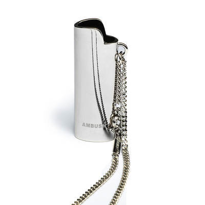 The lighter Case Men Necklace Hip-Hop Rock Street Culture Titanium Stainless Steel Gold Black Chain Necklace Fashion Man Jewelry