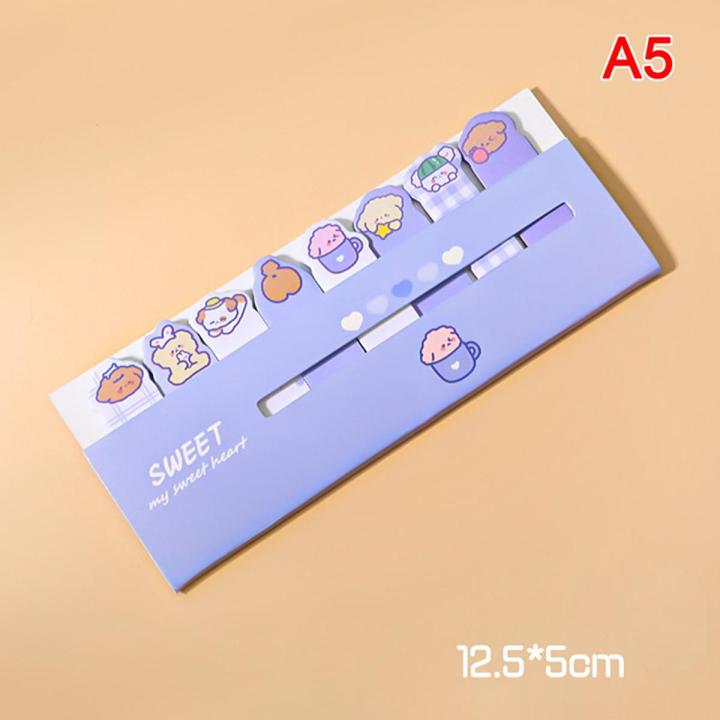 Cute Animal Memo Pad Kawaii Sticky Notes Mark Index Student Planner Bookmark Lonni