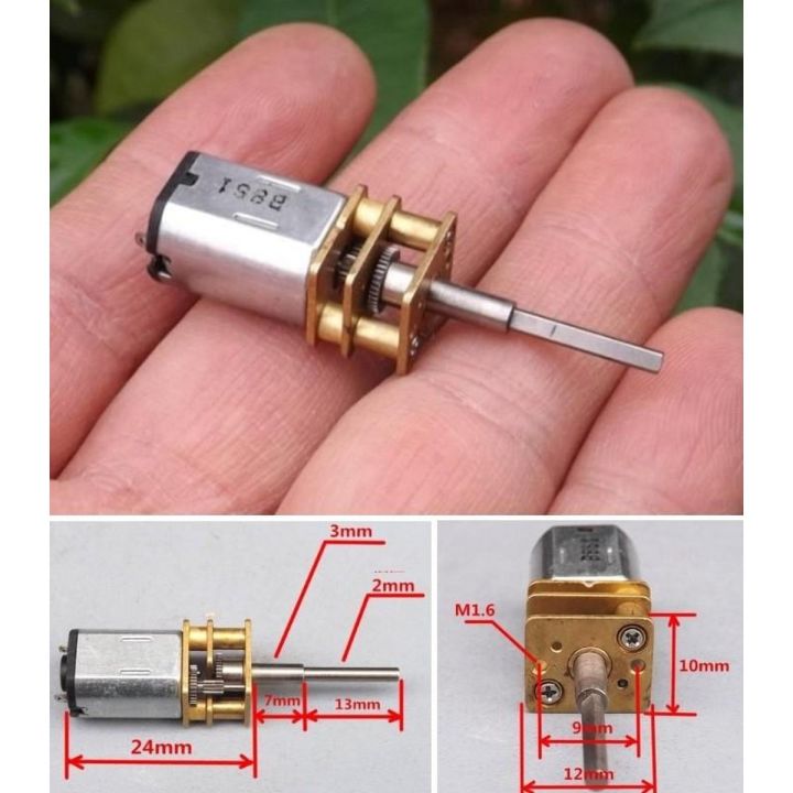 N20 DC 3V-6V gear motor small metal gear long shaft