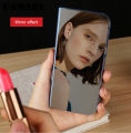Phone Flip case OPPO A53 Luxury Plating Smart Clear View Makeup Mirror Transparent Cosmetic mirror case for OPPO A53 Flip Back cover Stand Holder  cases. 