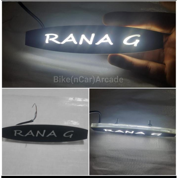RANA G  front led monogram light with nut bolts fitting..front number plate light for all bikes , motorcycle acessories