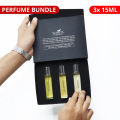 Top 3 Men's Perfume Bundle Box - Travel Size - 15ml Each Perfume Bottle | SCENTS N SECRETS. 