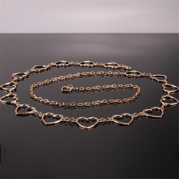 Metal Belly Chain Adjustable Heart Shape Chain Belt For  display picture 1