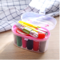 Stitching Tools Clear Plastic Sewing Kit Box Small Craft Sewing Supplies With Organizer Travel Plastic Storage Box Sewing Accessories - Needle Threading Machine Not Included. 