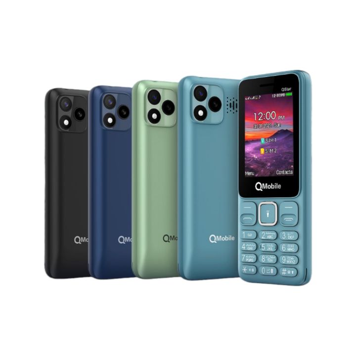 QMobile QStar - Stylish Design - Dual Sim - PTA Approved -  2.4 Inch Display - 3000mAH Battery - Auto Call Recording - 2000 Contacts Capacity - Wireless FM Radio - 1 Year Brand warranty