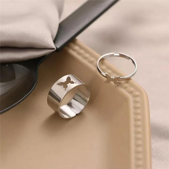 Trendy%20Butterfly%20Rings%20for%20women%20and%20girls%20Zinc%20Alloy%20Metallic%20Couple%20Engagement%20Rings%20-%20Image%207