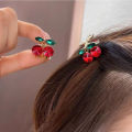 Lovely Small Cherry Hair Claw Clip Accessories For Women Girls Candy Rhinestones Hairpin Crab. 