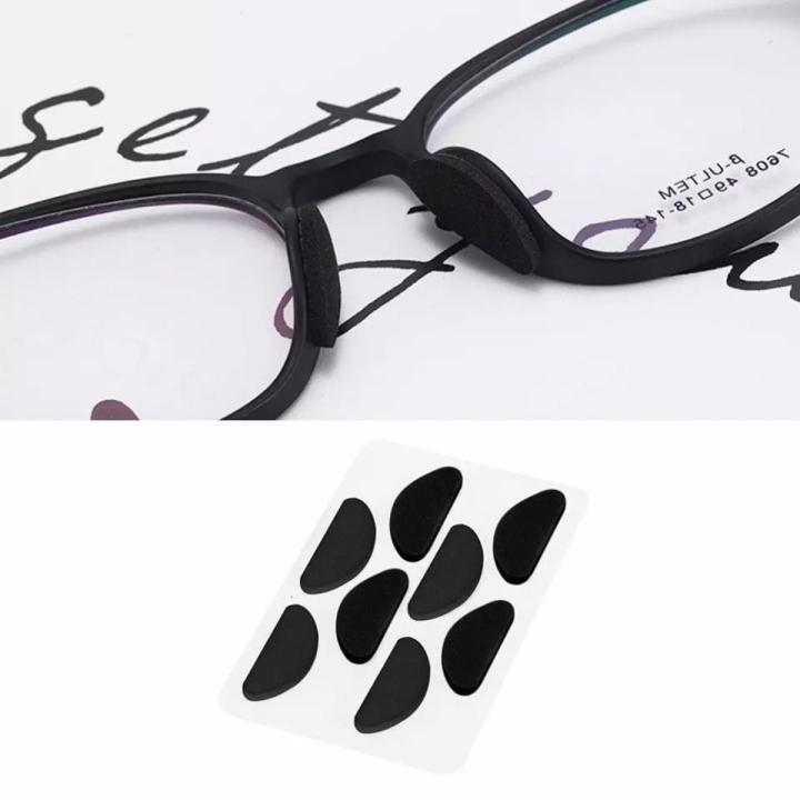 8Pcs D-shaped Soft Foam Sponge Self Adhesive Eyeglass Eyewear  EVA Nose Pads Anti-Slip Eyeglasses Nosepads