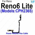 Power Volume Buttons For OPPO Reno 5 5Pro 6Pro 5 6 Plus 6Lite 5G Power Volume Button Side Key Flex Ribbon Flex Cable Replacement. 