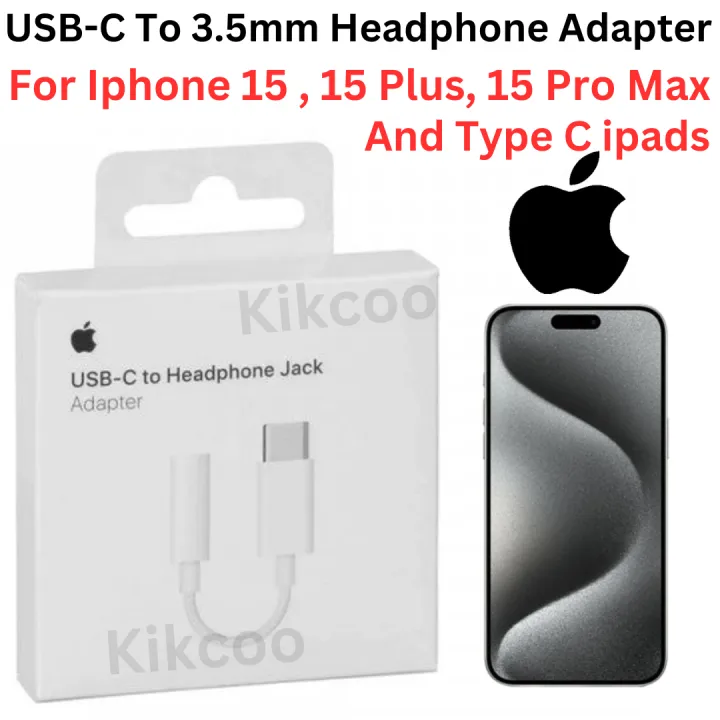 Pro Max Iphone Aux Connector Original Apple Original USB-C To