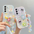 For Samsung Galaxy A34 5G Phone Case 3D Cute Animal Cartoon Patterns + Beautiful Flower Bracelet Soft Case. 