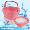 Portable Mini Washing Machine, Foldable Small Laundry Tub with Drain Basket Lightweight Washer Ultrasonic Cleaning Touch Screen and Timer Reusable Washing Machine for Baby Clothes Underwear Bra Sock. 