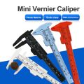 0-80mm Double Scale Plastic Vernier Caliper Mini Ruler Measurement Tool - White. 