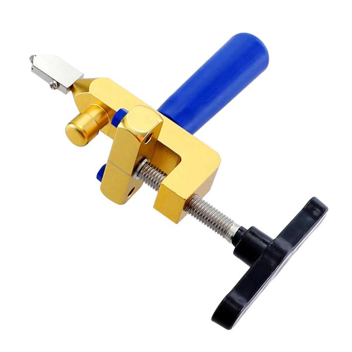 Ceramic Tile Glass Cutting One-Piece Cutter Portable Multifunctional Tool 2-In-1 Multifunctional Hand Tool - Blue & gold