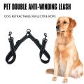 Double Leash Coupler for Large Dogs Adjustable Heavy Duty Nylon Splitter for Two Big Dogs. 