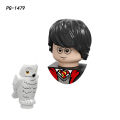 Movie Mini Doll Harri Action Figures Building Block Head Bricks Toy for Children Kid Gift for Boy Model Magic Animal Owl. 