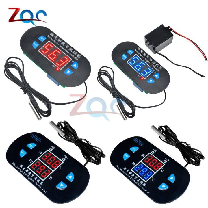 XH-W1308 Adjustable Dual LED Digital Display Temperature Controller Thermostat Switch DC 12V AC 110V-220V Cool