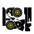 Fancy PVC Engine Stickers For all 70cc Bikes. 