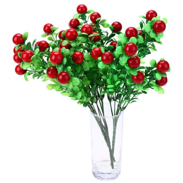 NS Collection-Cherry Fruit Bunch Tree Artificial Flower Arrangement Home Party Event Decoration