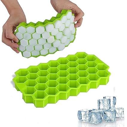 silicone ice cube tray with Lid Silicone Push Button Ice Tray with Cover by TECH BAZAAR KARACHI