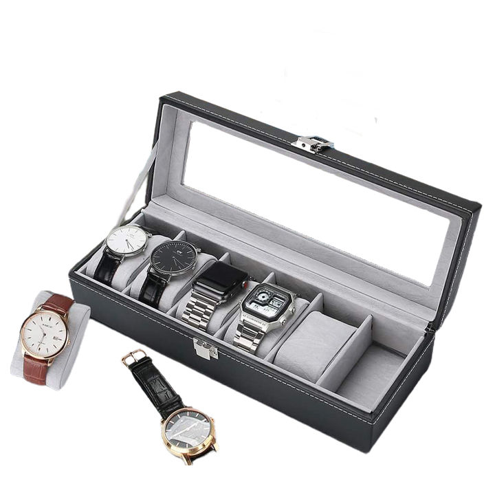 MyleCart%206%20Grids%20PU%20Leather%20Watch%20Box%20Holder%20Organizer%20Storage%20Box%20for%20Watches,%20Necklace,%20Bracelets%20-%20Image%203