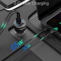 WOTOBE 95W 3-port USB C Car Charger,Super fast charging 2.0 PPS PD 65W/45W/30W/20W QC4+ for MacBook iphone 13 Por Max S21/20. 