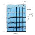 Pocket Chart for Calculator Holder, 30 Pocket Charts for Classroom 33.5 x 24.5 Inch Hang Cell Phone Organizer. 