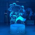 Newest MY HERO ACADEMIA Himiko Toga 3D ANIME LAMP Boku no Hero Academia Cross my body Night lights For Bedroom Decoration. 