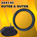 Cycle Tyre  20 inch Bicycle Cycle Mountain Bike Tire Black - 20 X 1.95 Tire Outer  & Inner. 