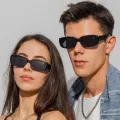 Classic Rectangle Frame Sunglasses for Women & Men| Vintage Small Square Sunglasses. 