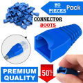 20x RJ45 Connector Boots For Cat5 Cat5e Cat6 Cate7 Strain Relief Rubber Boot Crimped Caps Covers Ethernet Network LAN Patch Cable Connector Boot Plug End Connectors Cover 20 BOOTS. 